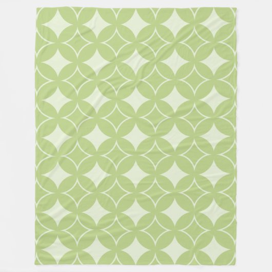 Couverture Polaire Motif shippo vert olive (Devant)