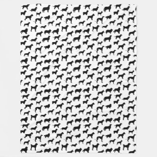 Couverture Polaire Motif silhouette de chien, impression noire