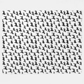 Couverture Polaire Motif silhouette de chien, impression noire (Devant (Horizontal))