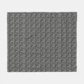Couverture Polaire Motif Silver Grey Zebra Stripes (Devant (Horizontal))