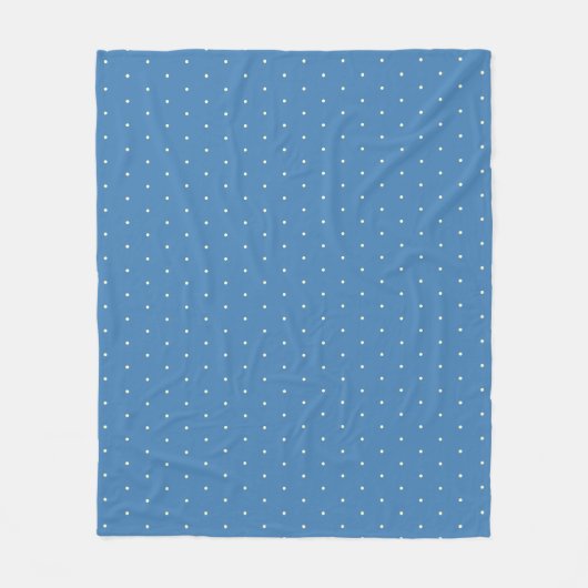 Couverture Polaire Motif simple bleu clair et crème Polka Point (Devant)
