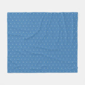 Couverture Polaire Motif simple bleu clair et crème Polka Point (Devant (Horizontal))