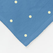 Couverture Polaire Motif simple bleu clair et crème Polka Point (Coin)