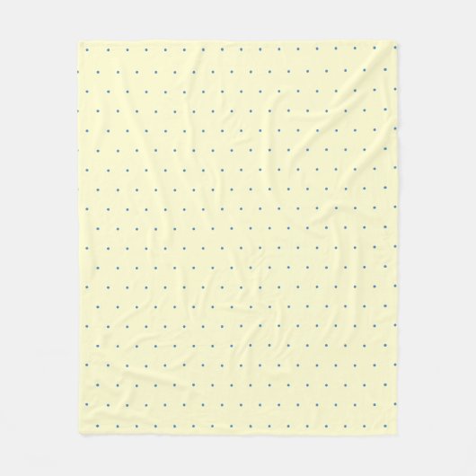 Couverture Polaire Motif simple crème et bleu clair Polka (Devant)
