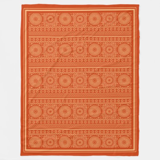 Couverture Polaire Motif solaire slave traditionnel (Devant)