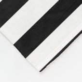 Couverture Polaire Motif solide noir et blanc moderne de rayures (Coin)