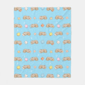 Couverture Polaire Motif somnolent de paresse de temps (Devant)