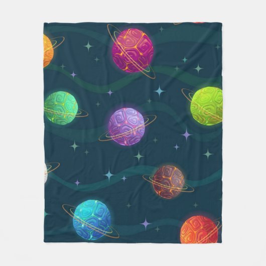 Couverture Polaire Motif spatial (Devant)