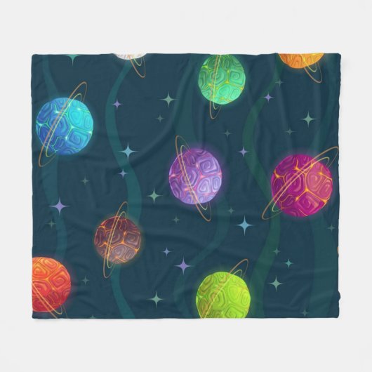 Couverture Polaire Motif spatial (Devant (Horizontal))