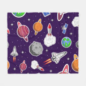 Couverture Polaire Motif spatial (Devant (Horizontal))