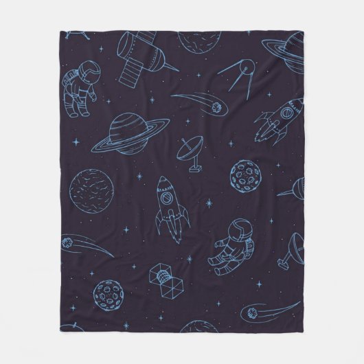 Couverture Polaire Motif spatial (Devant)