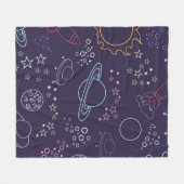 Couverture Polaire Motif spatial (Devant (Horizontal))