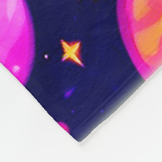 Couverture Polaire Motif spatial coloré (Coin)