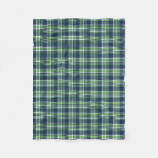Couverture Polaire Motif sport bleu et vert clair (Devant)