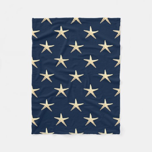 Couverture Polaire Motif Starfish sur Solid Arrière - plan (Devant)