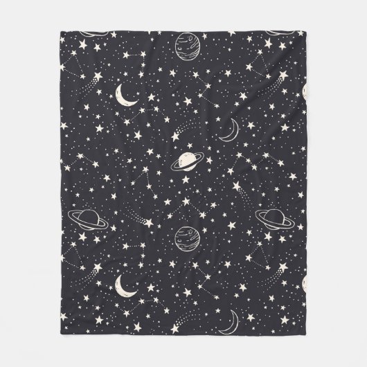 Couverture Polaire Motif Stars & Planètes (Devant)