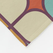 Couverture Polaire Motif, style vintage et géométrique. (Coin)