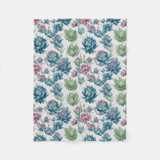 Couverture Polaire Motif Succulent (Devant)
