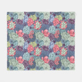 Couverture Polaire Motif succulent coloré (Devant (Horizontal))