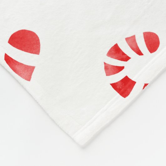 Couverture Polaire Motif Sucre de canne aquarelle (Coin)