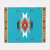 Couverture Polaire Motif Sud-Ouest 8, couleurs changeantes (Devant (Horizontal))