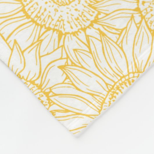 Couverture Polaire Motif Sunny Sunflower (Coin)