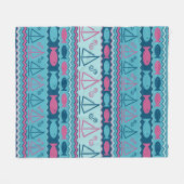 Couverture Polaire Motif Super Fun Fish And Sailboat (Devant (Horizontal))