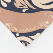 Couverture Polaire Motif symétrique sans couture dans le style Damask (Coin)