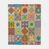 Couverture Polaire Motif Talavera. Un patchwork indien. Nom turc (Devant)