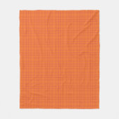 Couverture polaire Motif Tartan orange (Devant)