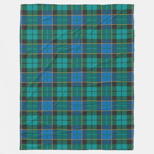 Couverture Polaire Motif Tartan plaids - bleu traditionnel vert (Devant)