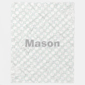 Couverture Polaire Motif Teepee Gris Personnalisé (Devant)