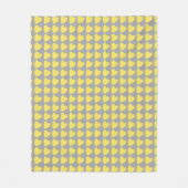Couverture Polaire Motif tendance de coeur jaune et gris (Devant)