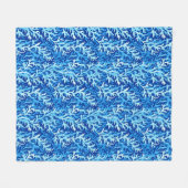 Couverture Polaire Motif textile du littoral d'algues bleues (Devant (Horizontal))
