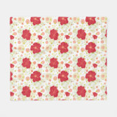 Couverture Polaire Motif tiré par la main de ketmie (Devant (Horizontal))