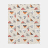Couverture Polaire Motif tiré par la main de triangle géométrique (Devant)