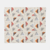 Couverture Polaire Motif tiré par la main de triangle géométrique (Devant (Horizontal))