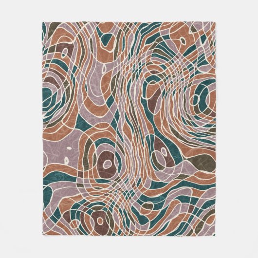 Couverture Polaire Motif topographique Abstrait (Devant)