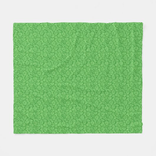Couverture Polaire Motif tourbillon japonais - vert pin et citron ver (Devant (Horizontal))