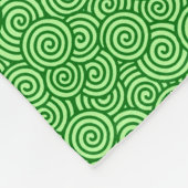Couverture Polaire Motif tourbillon japonais - vert pin et citron ver (Coin)