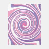 Couverture Polaire Motif tourbillon rose et violet (Devant)