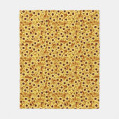 Couverture Polaire Motif Tournesol, Or, Jaune et Marron (Devant)