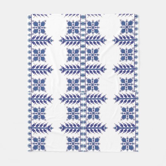 Couverture Polaire Motif traditionnel, Motif traditionnel roumain T-S (Devant)