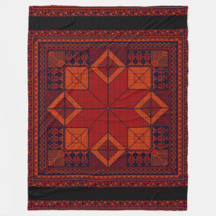 Couverture Polaire motif traditionnel Palestine broderie tatreez