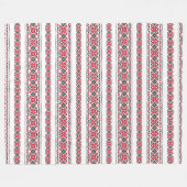 Couverture Polaire Motif traditionnel roumain "Les Etoiles" (Devant (Horizontal))