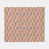 Couverture Polaire Motif transparent de dinosaure mignon (Devant (Horizontal))