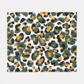 Couverture Polaire Motif transparent Empreinte de léopard (Devant (Horizontal))