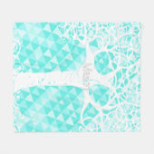 Couverture Polaire Motif triangle Abstrait de Monnaie sauvage et libr (Devant (Horizontal))