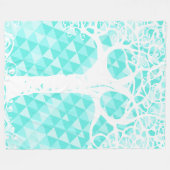 Couverture Polaire Motif triangle Abstrait de Monnaie sauvage et libr (Devant (Horizontal))