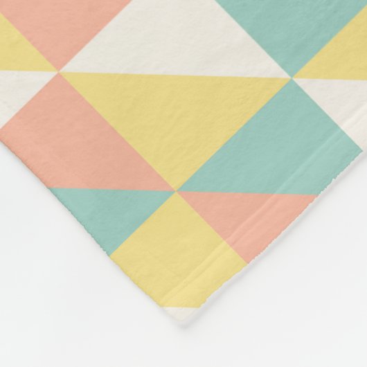 Couverture Polaire Motif triangle Abstrait géométrique coloré (Coin)